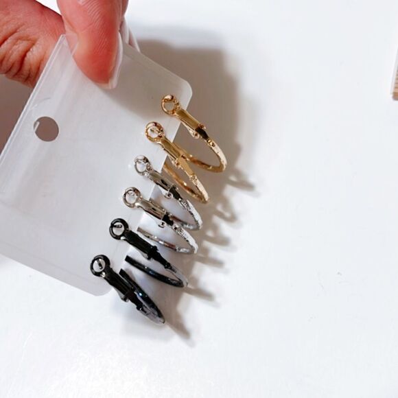 hoop earrings T9 - Picture 4 of 4